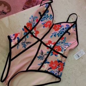 Pac Sun floral swimsuit Small NWT